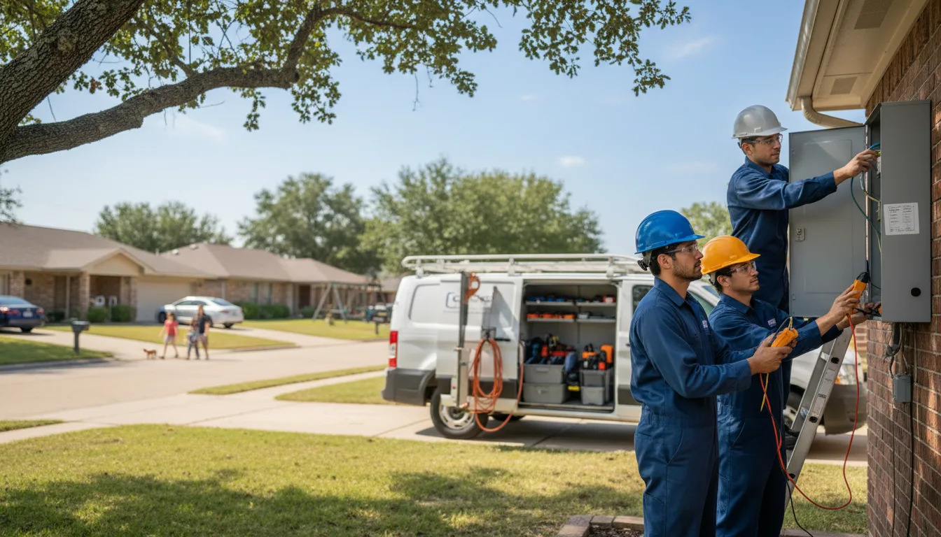 Certified electrician providing emergency electrical services in Archer City, TX